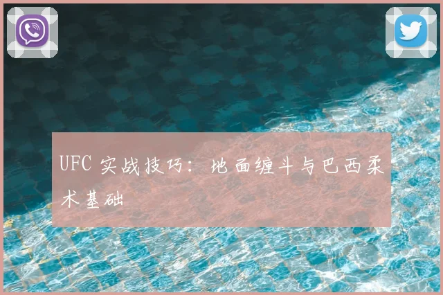 UFC 实战技巧:地面缠斗与巴西柔术基础