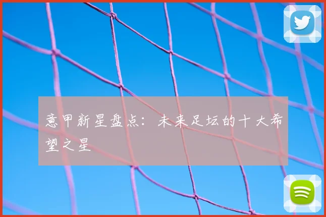 意甲新星盘点:未来足坛的十大希望之星